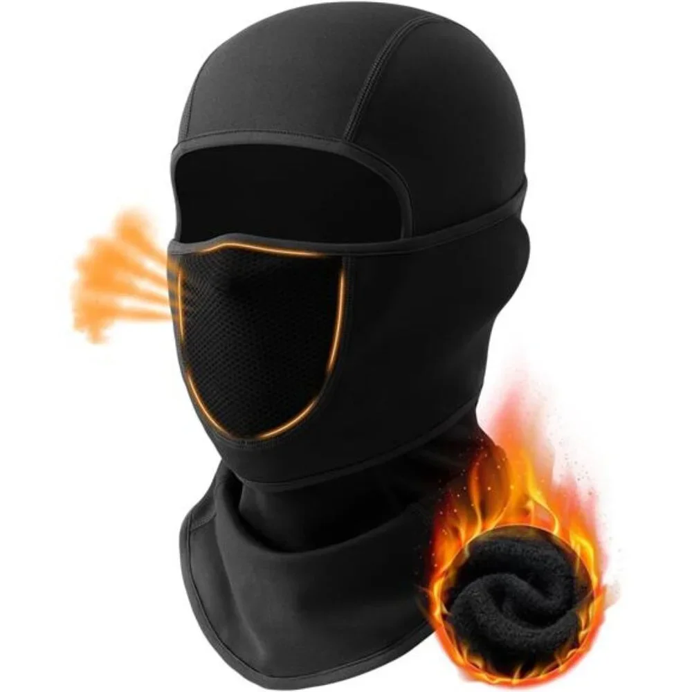 Face Ski Mask with Movable Deisgn for Men Women-Fleece Winter Face